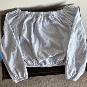 J. Galt Striped Off-Shoulder Blouse Size Small